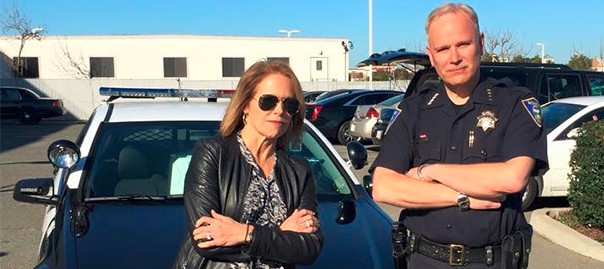 Photo of Katie Couric and Richmond police Chief Chris Magnus provided by the Richmond Police Department.
